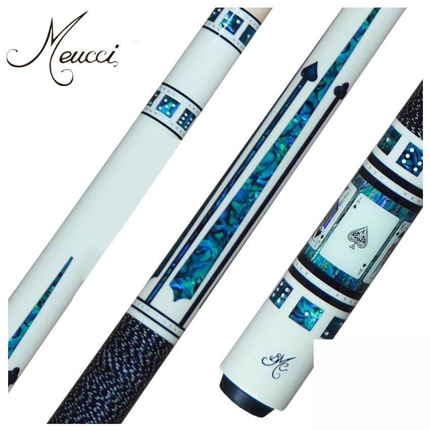Meucci BMC Casino 3 White Pool Cue with Pro Shaft - BMC3WHPRO