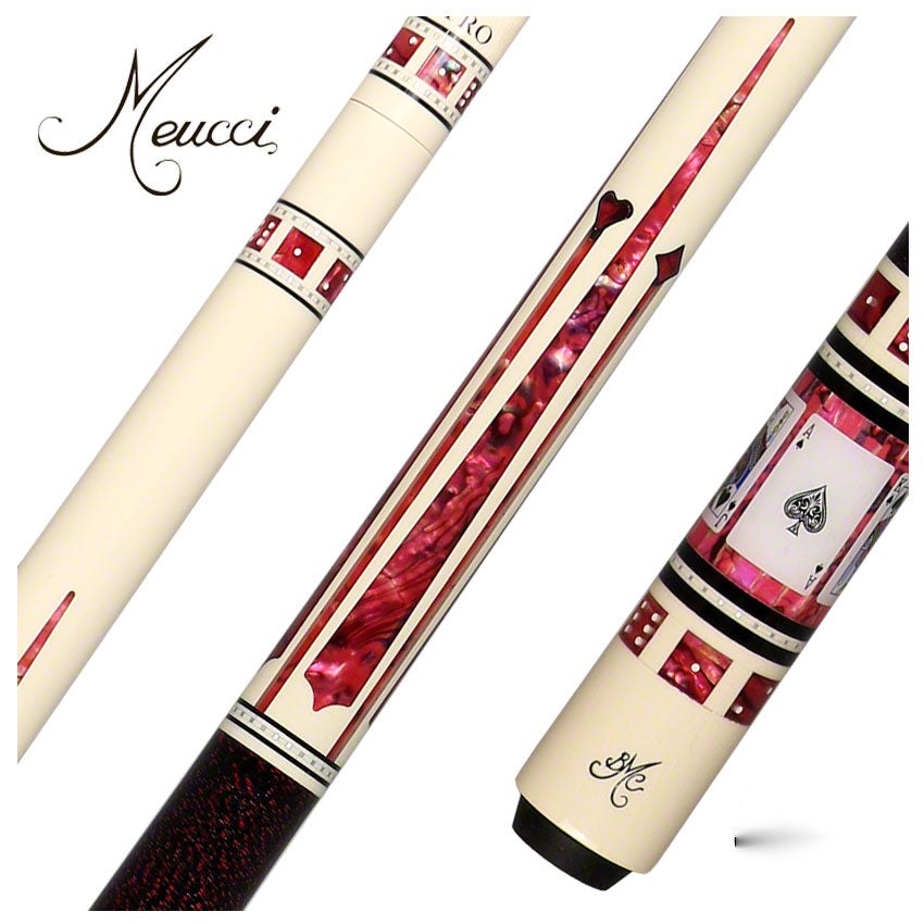 Meucci BMC Casino 9 White/Pink Pool Cue with Pro Shaft - BMC9PRO