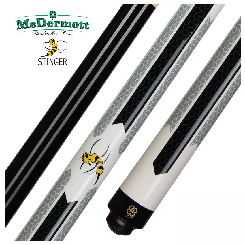 McDermott Stinger Black and White No Wrap Break/Jump Cue - NG07