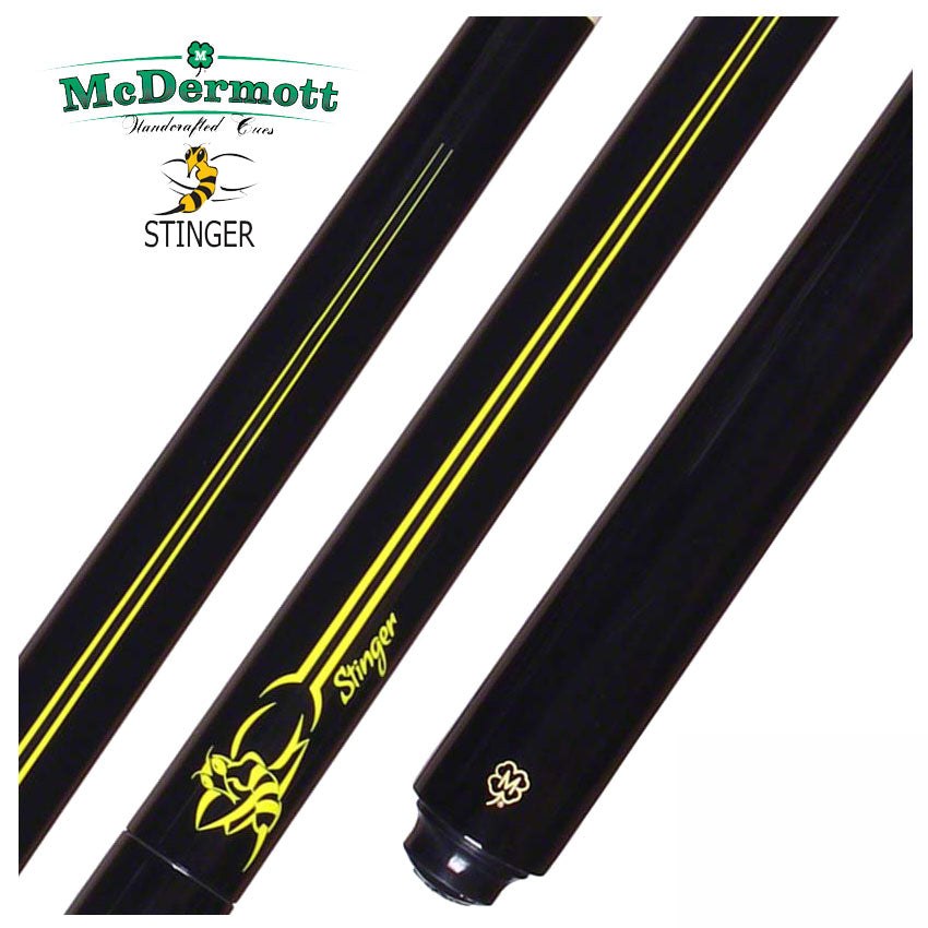 McDermott Stinger Black and Yellow No Wrap Break/Jump Cue - NG06