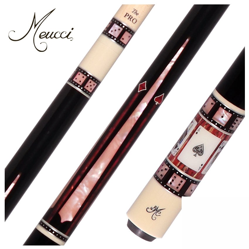 Meucci BMC Casino 9 Black/Pink Pool Cue with Pro Shaft - BMC9BKPKPRO