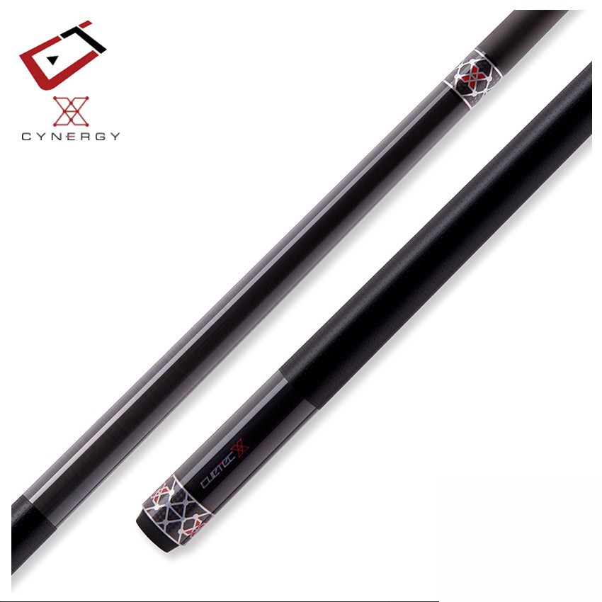 Cuetec Cynergy X Raw Black with Black Poly Wrap Pool Cue - 95-120UPW