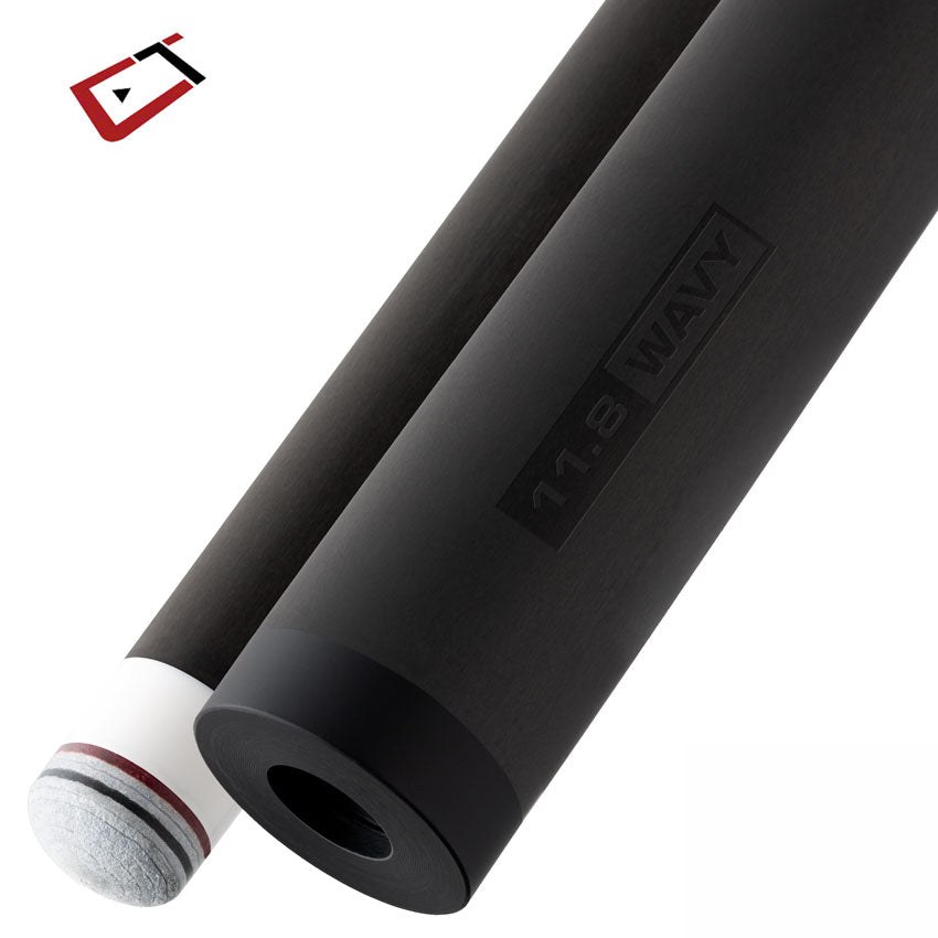 Cuetec Cynergy Mezz Wavy Joint Thick Black Collar Carbon Shaft-11.8mm