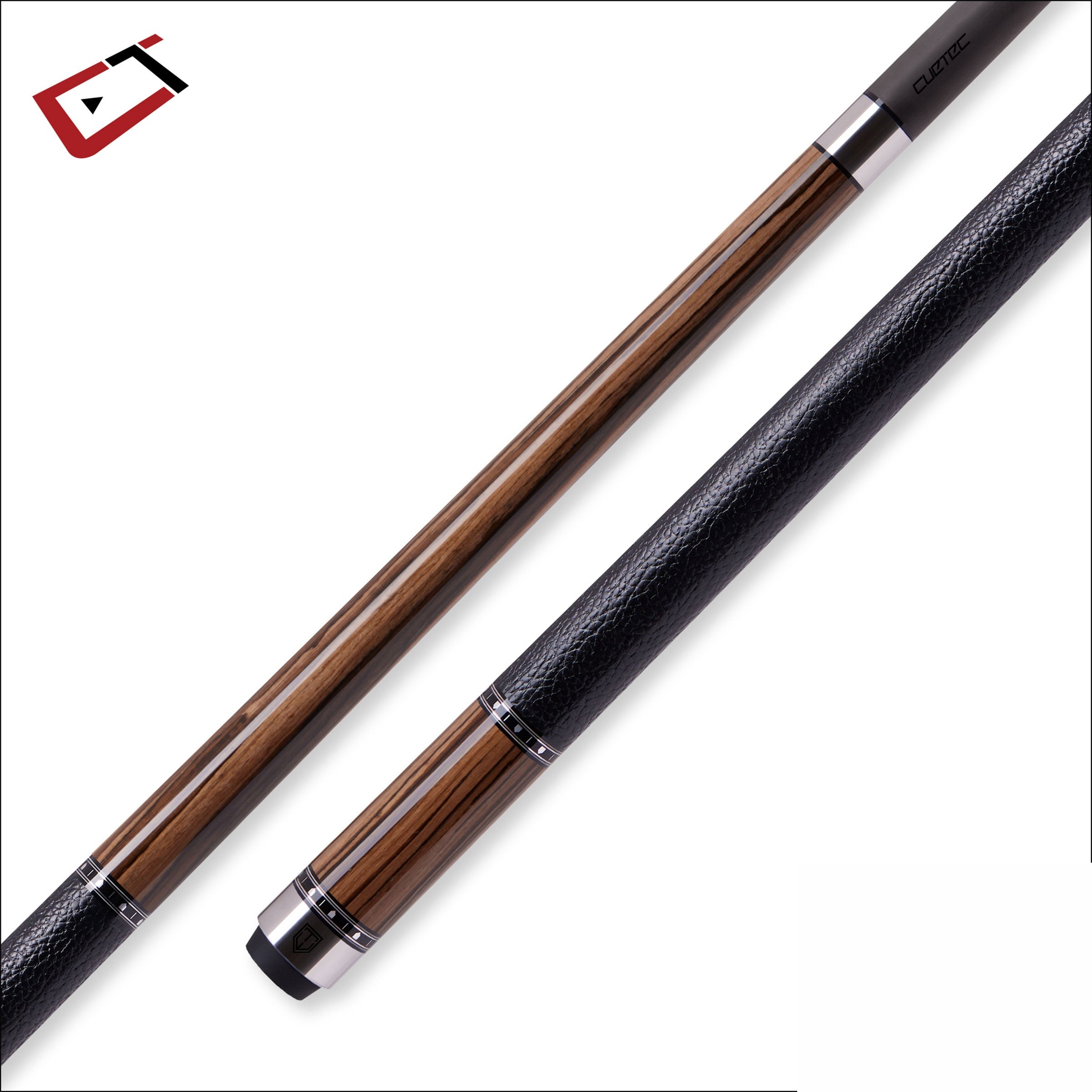 Cuetec Cynergy Truewood Ebony II Leather Wrap Pool Cue  - 95-104LTW