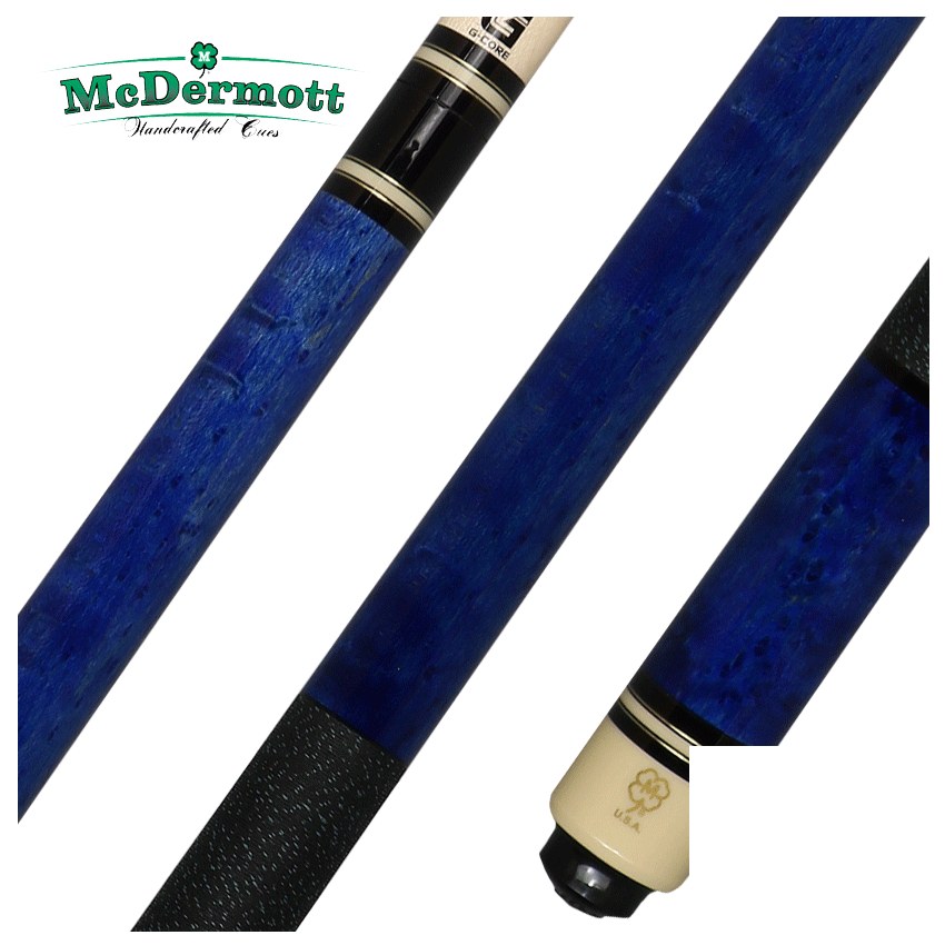 McDermott G Series Blue Stained Birdseye Maple Pool Cue - G201