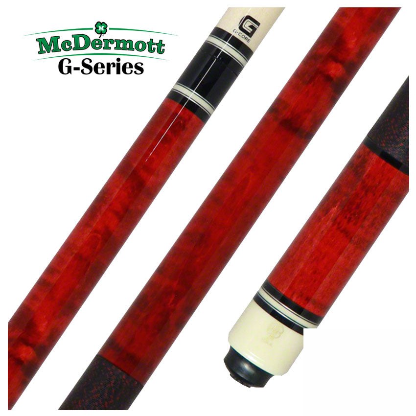 McDermott G Series Red Stained Curly Maple Pool Cue - G202CM