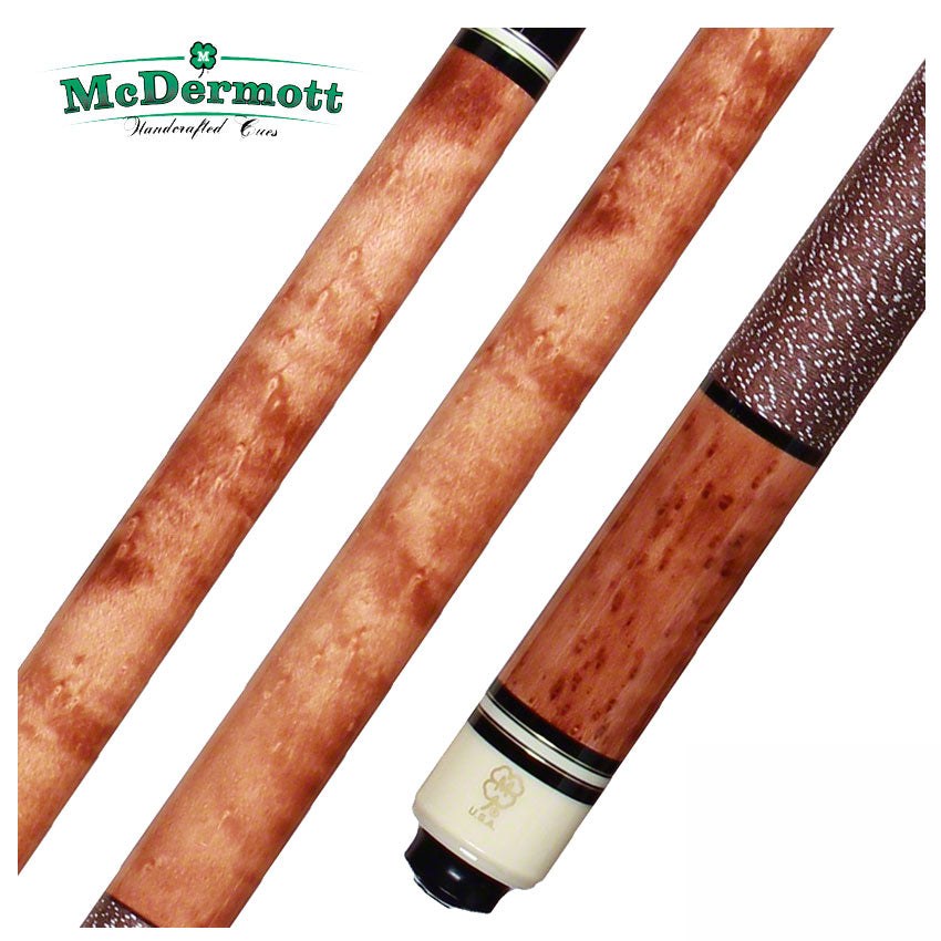 McDermott G Series Light Cherry Stained Birdseye Maple Pool Cue - G204