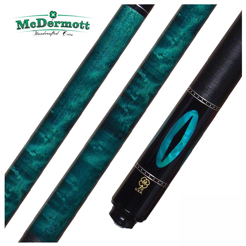 McDermott G Series Teal Stained Maple with Teal Pearl Inlays Pool Cue - G213