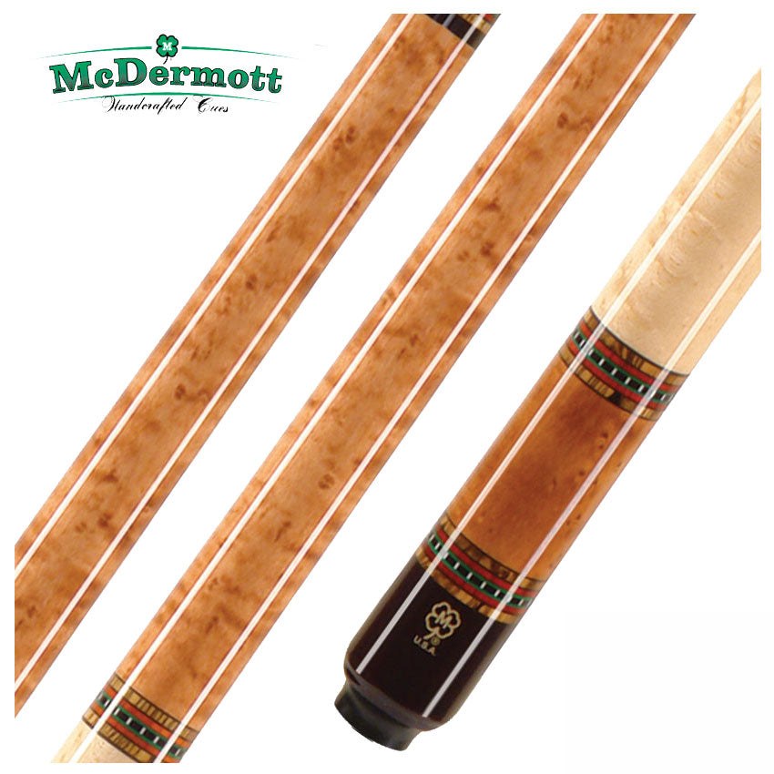McDermott G Series Light Cherry Stained Birdseye Maple Pool Cue - G229