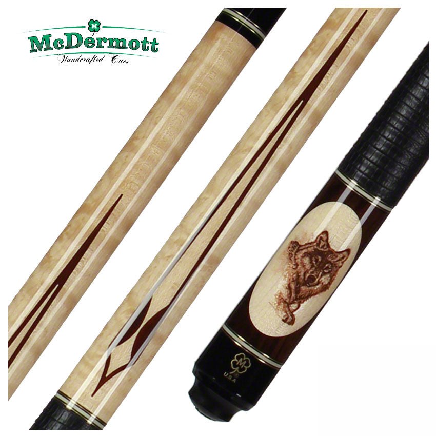 McDermott G Series Wildfire Wolf Head Pool Cue - G320