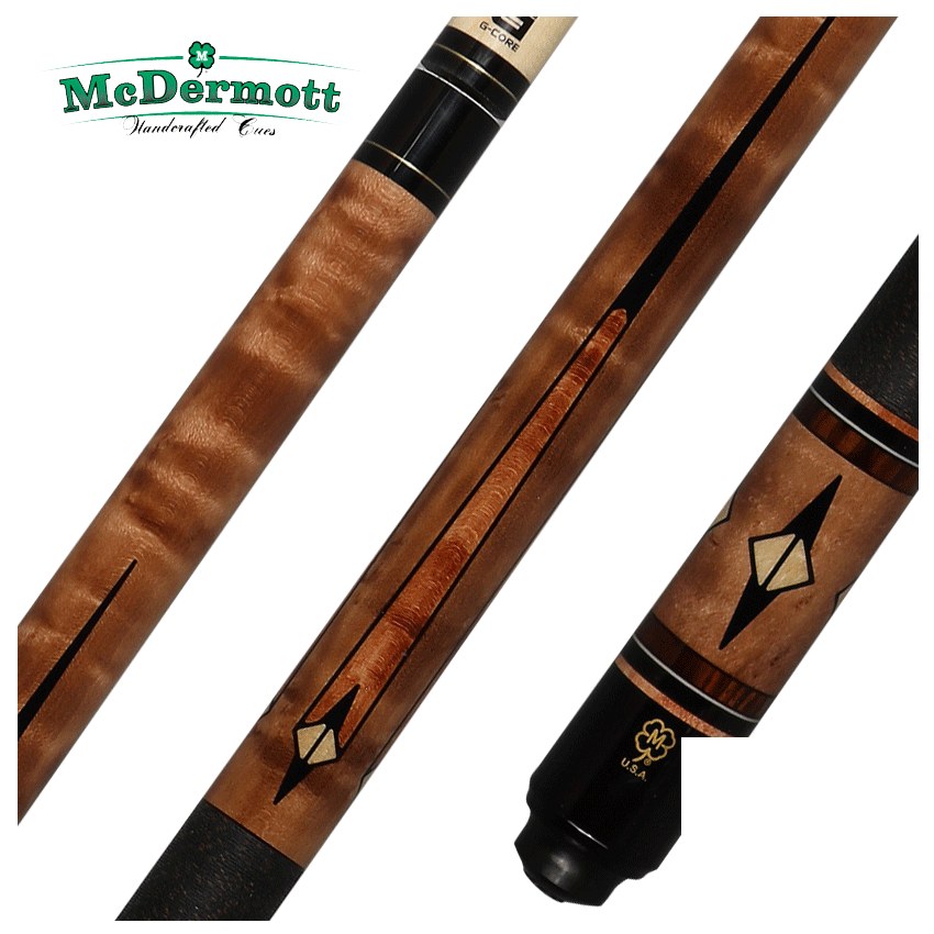 McDermott G Series Walnut Stained Maple with Light Cherry Stained Maple Points Pool Cue - G402