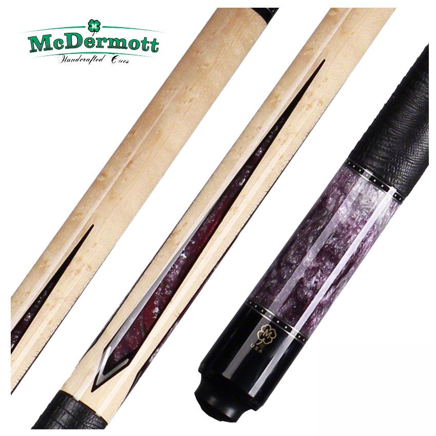 McDermott G Series Birdseye Maple with Violet Storm Purple Pearl Points Pool Cue - G430