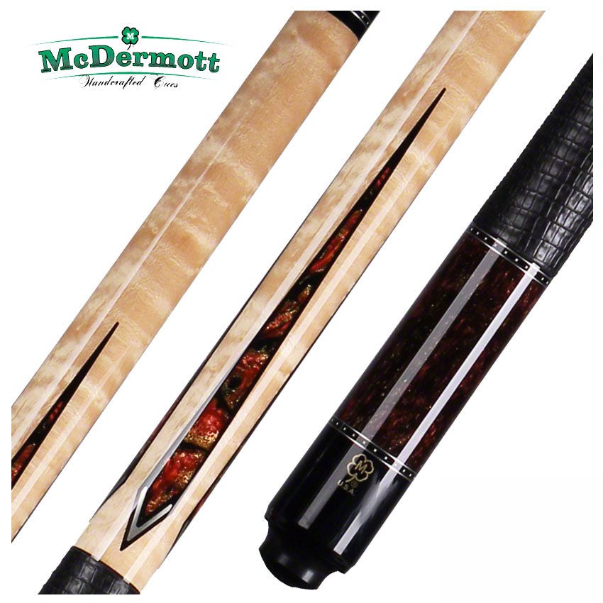McDermott G Series Birdseye Maple with Midnight Glow Gold Pearl Points Pool Cue - G431
