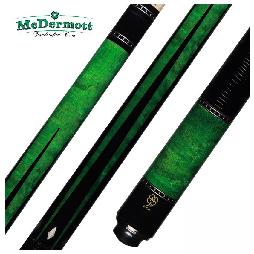 McDermott G Series Emerald Stained Maple with Black Points Pool Cue - G514