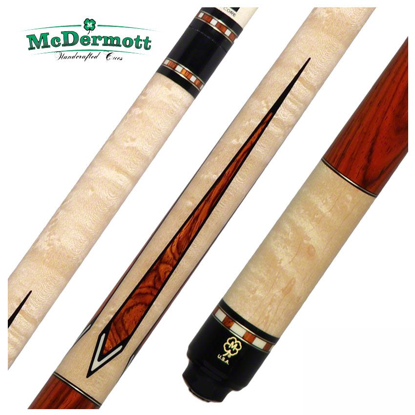 McDermott G Series Birdseye Maple with Cocobolo Points Wrapless Pool Cue - G519