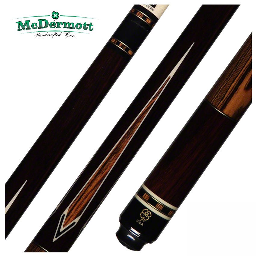 McDermott G Series Rosewood Forearm with Bocote Points Wrapless Pool Cue - G520