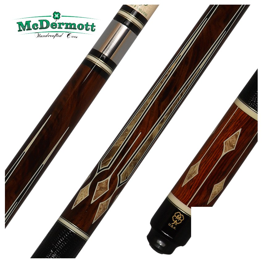 McDermott G Series Cocobolo Forearm with Brown Burl Points Pool Cue - G701