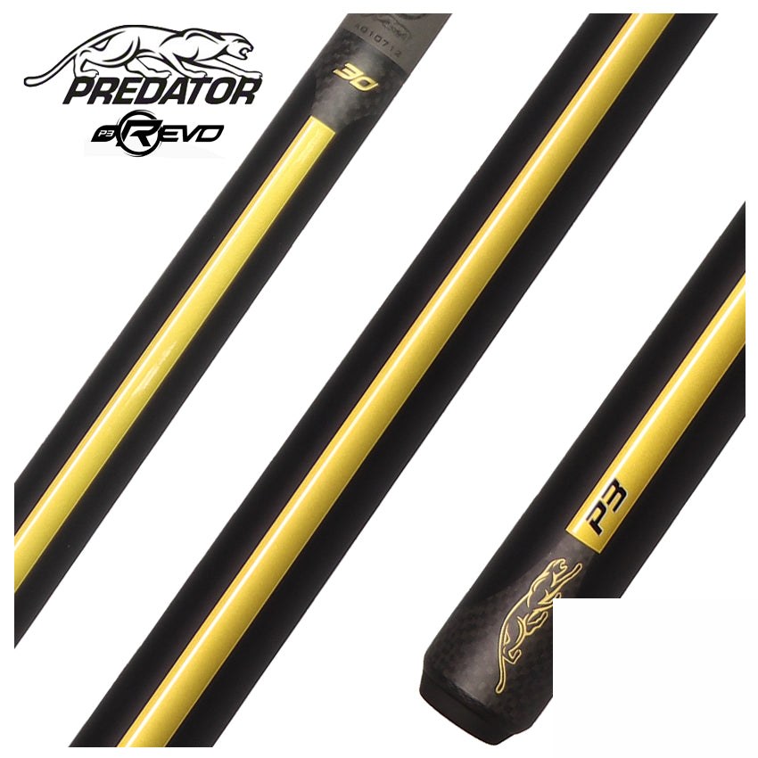 Predator 30th Anniversary Limited Edition P3 Racer Gold Uniloc No Wrap Pool Cue - P3RACGOLDNW