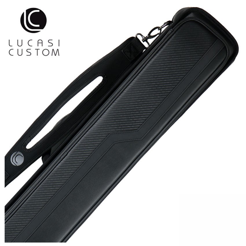 Lucasi Half Carbon Fiber Black 4x8 Soft Pool Cue Case - LC748B