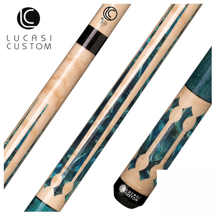 Lucasi LZC22 Custom Natural with 6 Blue and Gold Points Cue