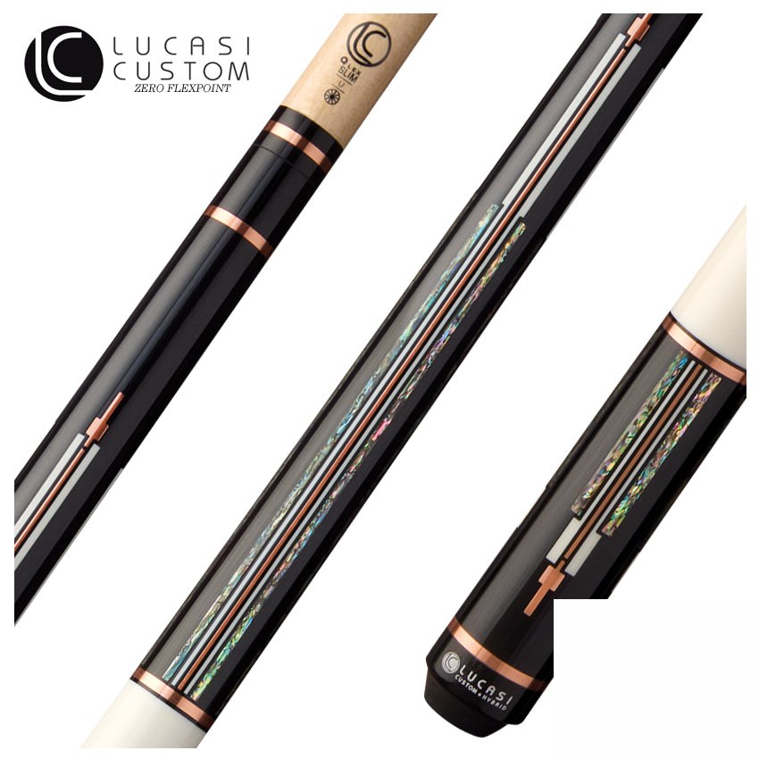 Lucasi Custom Art Deco Rose Gold & Mother-of-Pearl Pool Cue