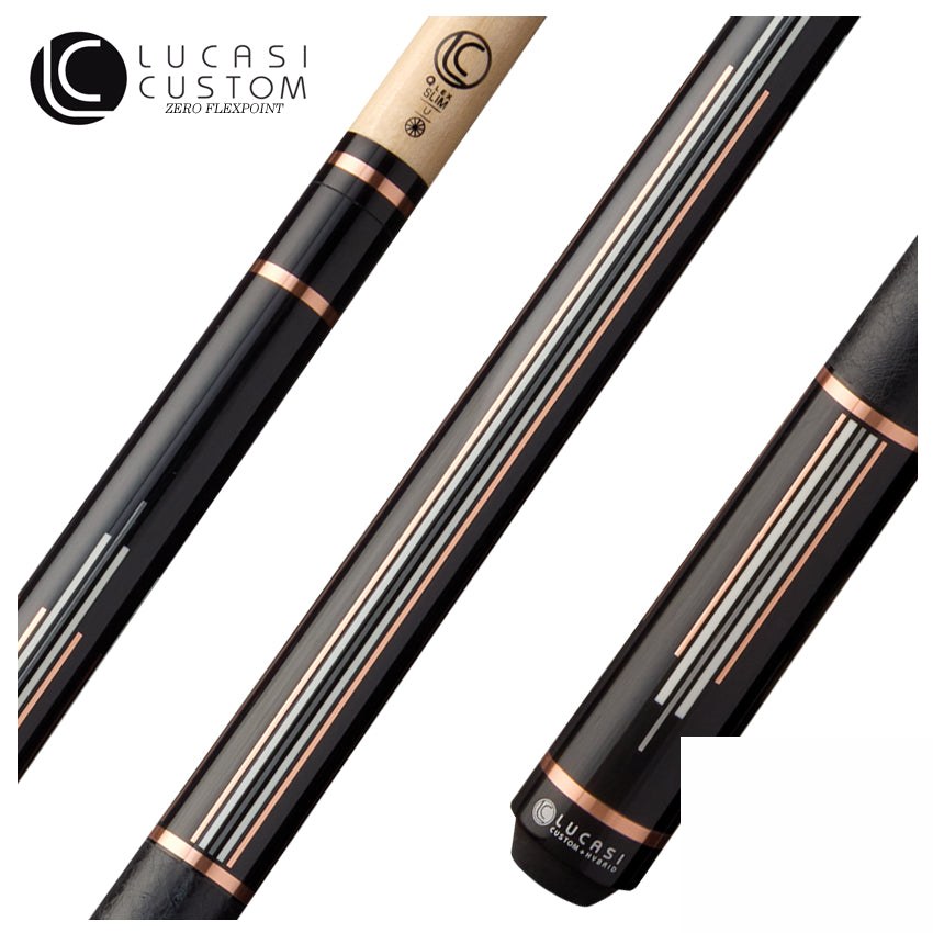 Lucasi Custom Art Deco Rose Gold & Silver Pool Cue