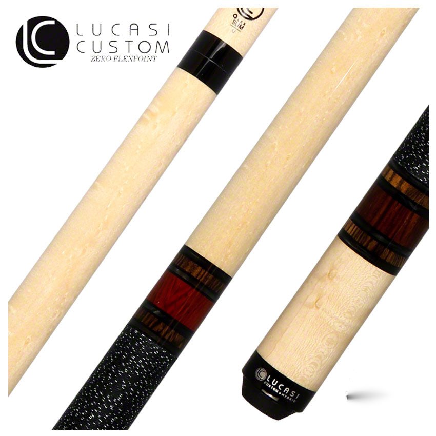 Lucasi Birdseye Maple with Bocote and Cocobolo Rings Limited Edition Pool Cue - LUX65