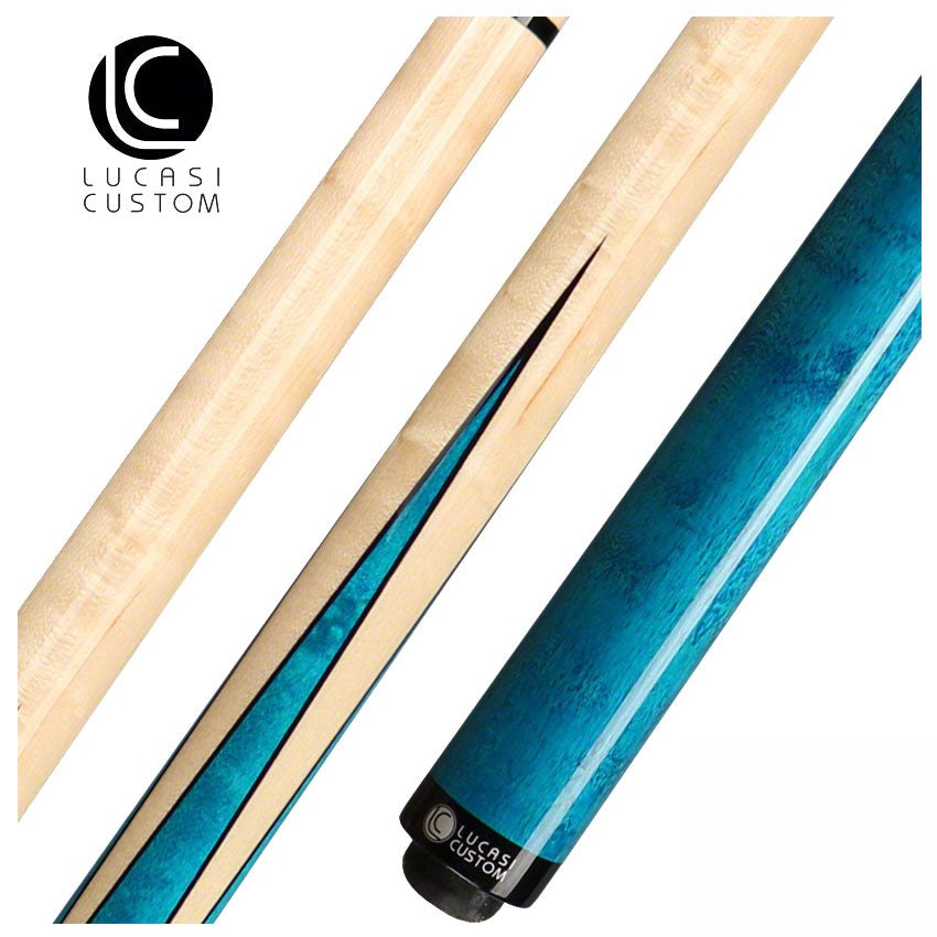 Lucasi Zero Flexpoint Teal Sneaky Pete Pool Cue - LZ2000SPT