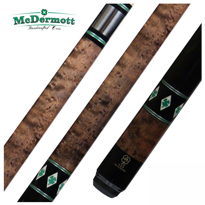 McDermott H Series Birdseye Maple with 4 Clover Pool Cue - H850