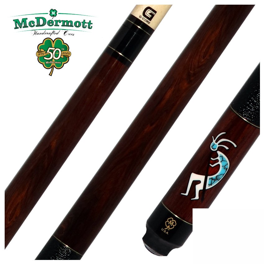 McDermott 50th Anniversary Series Cocobolo Cue with G-Core Shaft and Commemorative 1x1 Case