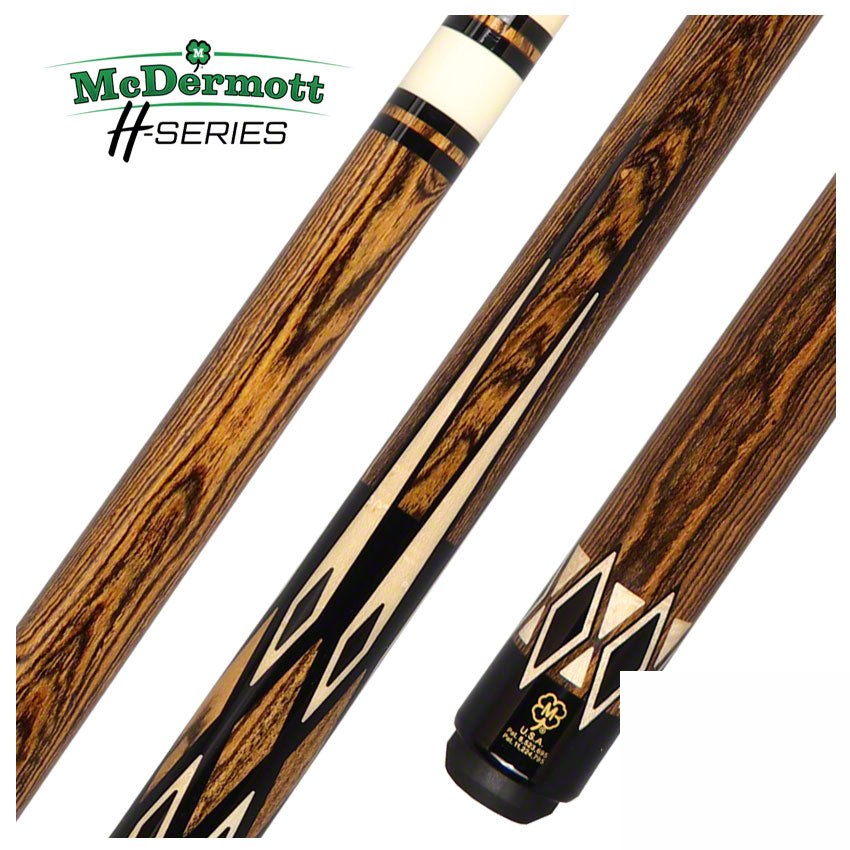 McDermott H Series Bocote and Maple No Wrap Pool Cue - H1351