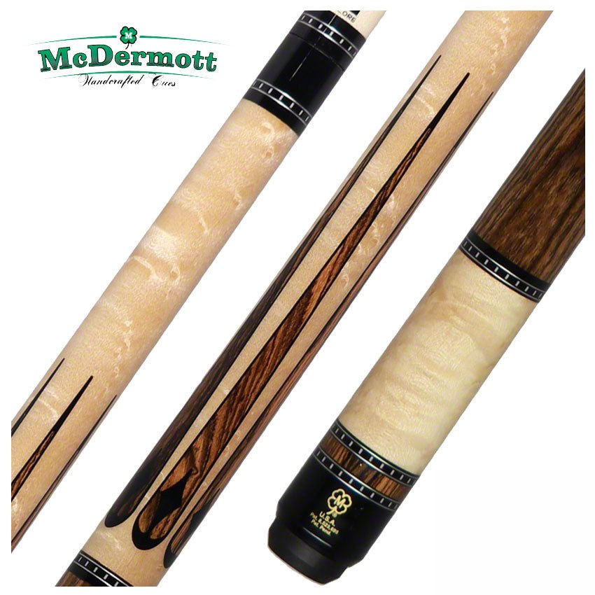 McDermott H Series Maple Forearm with Bocote Points Pool Cue - H653