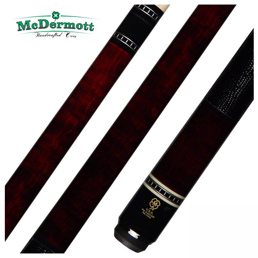 McDermott H Series Burgundy Stained Curly Maple Pool Cue - H651