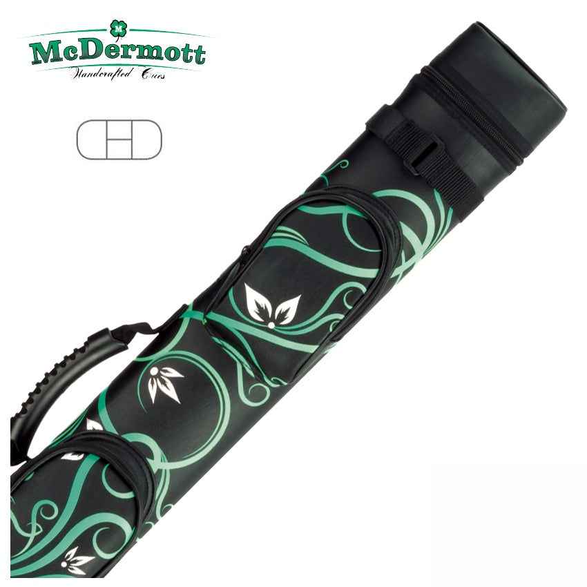McDermott 2 Butt x 2 Shaft Teal Floral Hard Designer Case - 750936