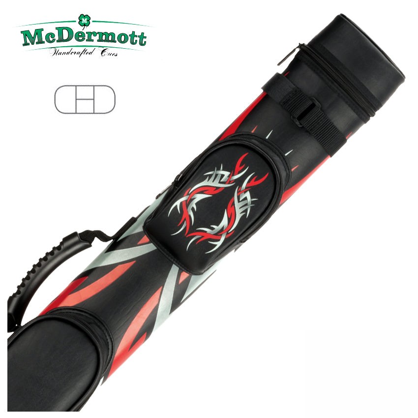 McDermott 2 Butt x 2 Shaft Red Tribal Hard Designer Case - 750934