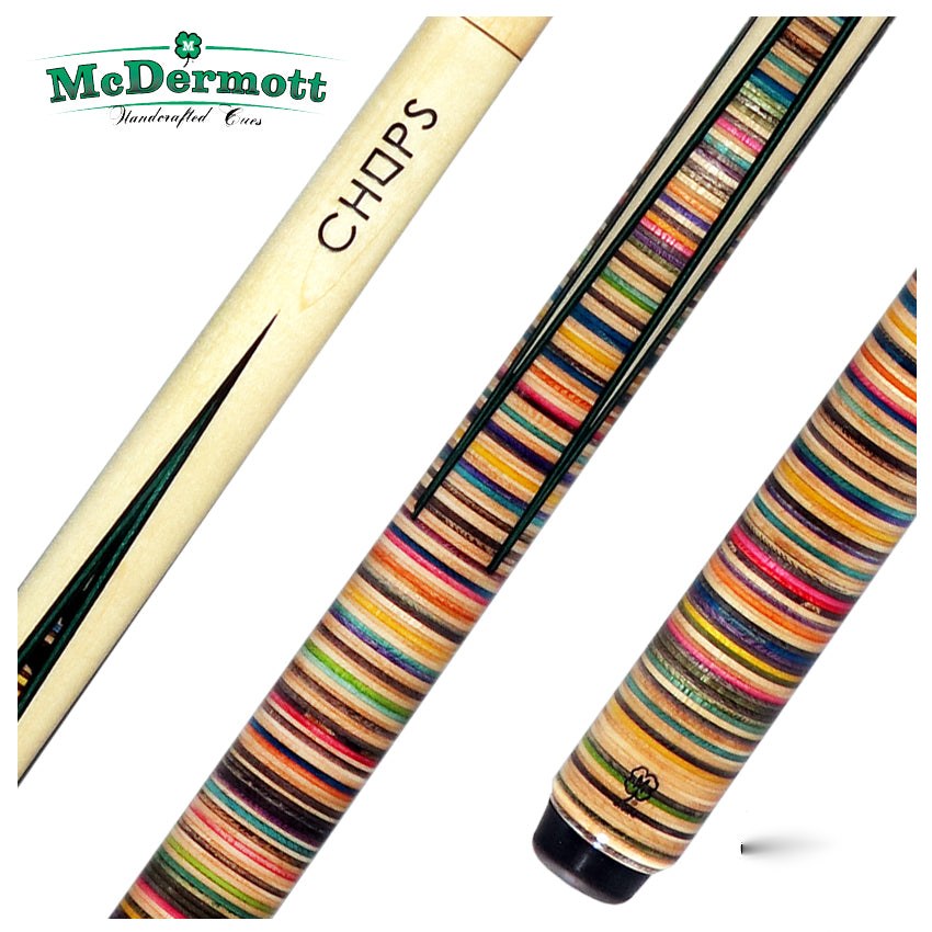 McDermott Chops Sneaky Pete Skateboard Pool Cue - Horizontal Design