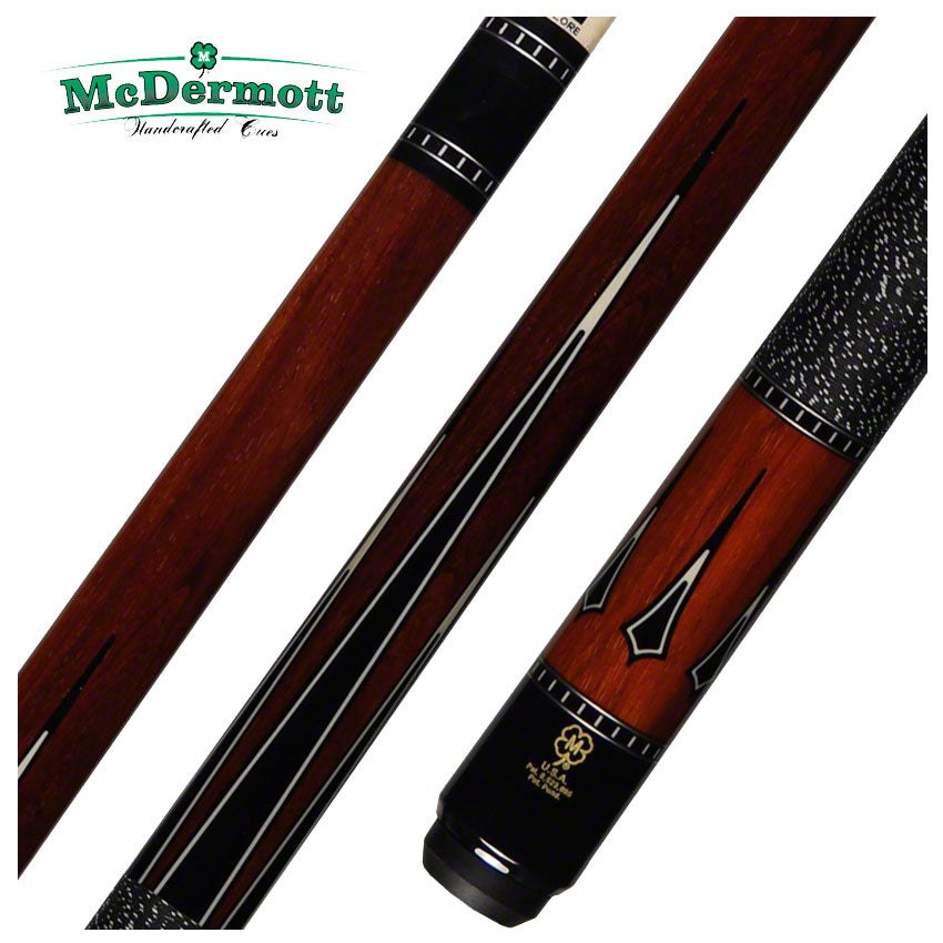 McDermott H Series Cocobolo with Black and White Points Pool Cue - H751
