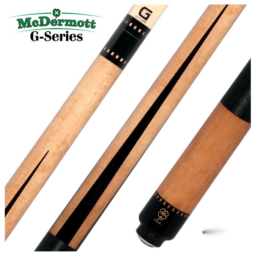 McDermott G Core Series Natural Walnut-Stained Maple Play Cue with Irish Linen Wrap