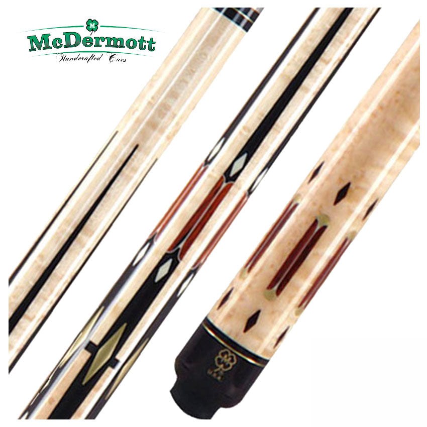 McDermott G Series Birdseye Maple Forearm with Cocobolo/Brass/Bone/Black Points and Inlays Pool Cue - G709