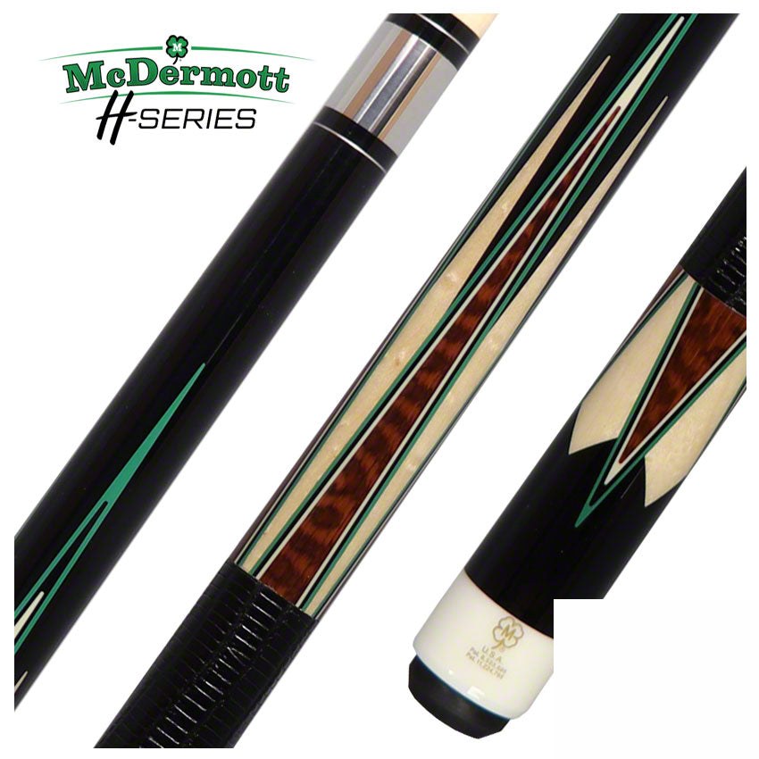 McDermott H Series Black with Snakewood and Maple Points Pool Cue - H1752