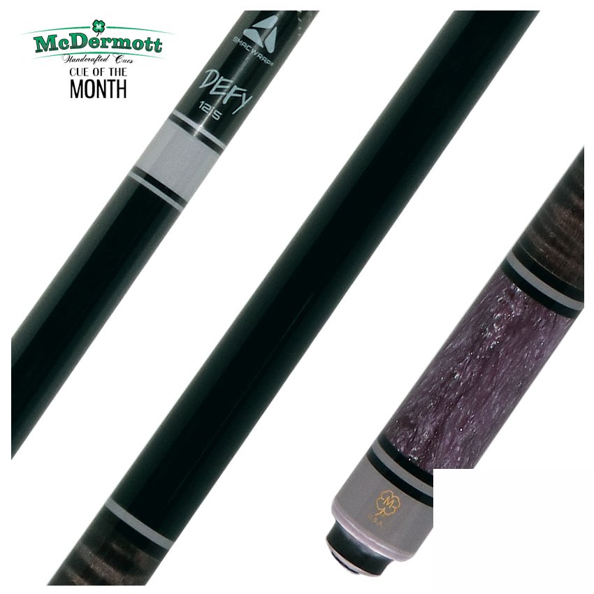 McDermott Black and Gray Maple Select Series Cue of the Month with Defy Shaft
