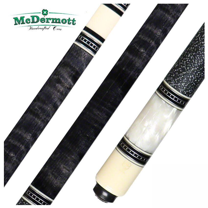 McDermott Select Series Titanium Gray Stained Birdseye Maple with White Pearl Pool Cue - SL02