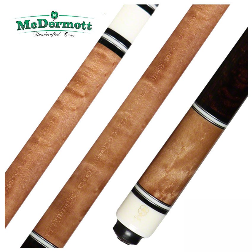 McDermott Select Series Walnut Stained Maple with Dark English Stained Maple No Wrap Pool Cue - SL04 -DIS