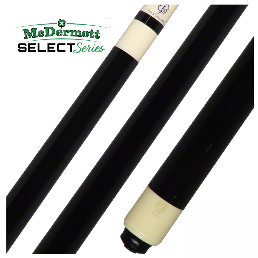 McDermott Select Series Black Painted Maple No Wrap Pool Cue - SL07