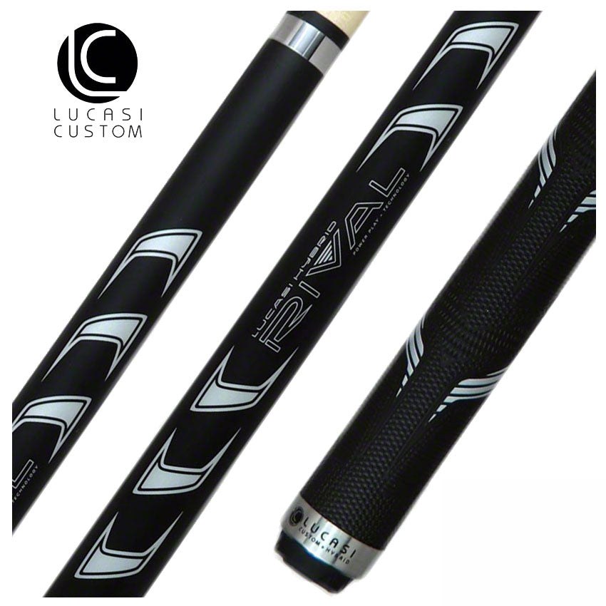 Lucasi Rival Black/Metallic Silver Pool Cue - LHRV22