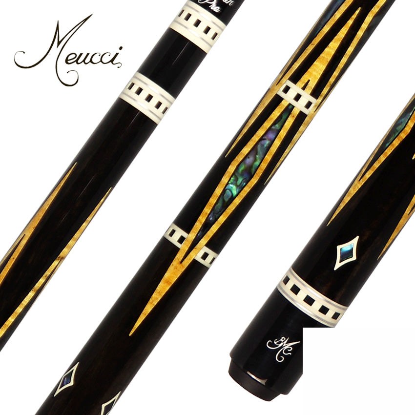 Meucci BMC Ebony Diamond Limited Cue with Carbon Shaft - BMCDEBONYC