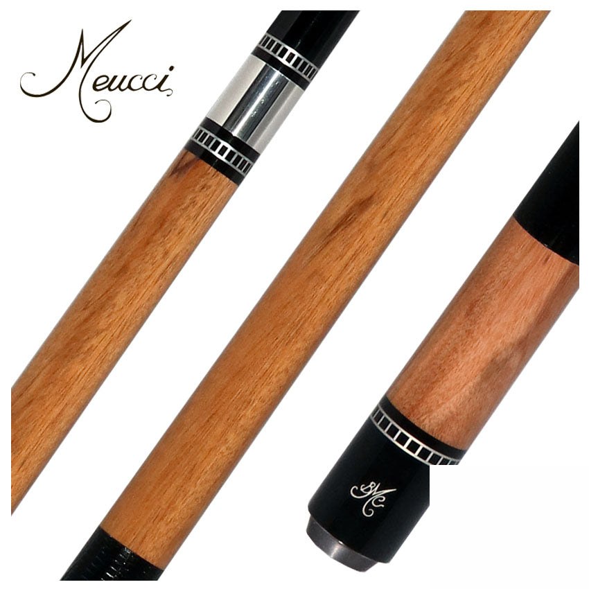 Meucci Exotic Wood Series Marblewood Pool Cue with Lizard Leather Wrap and Carbon Shaft - EWSMWC