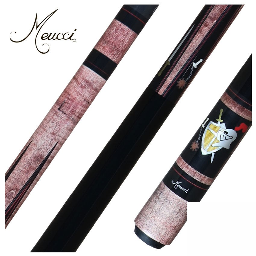 Meucci Hall Of Fame Medieval Burgundy Stained Pool Cue with Carbon Shaft - HOF07BURC