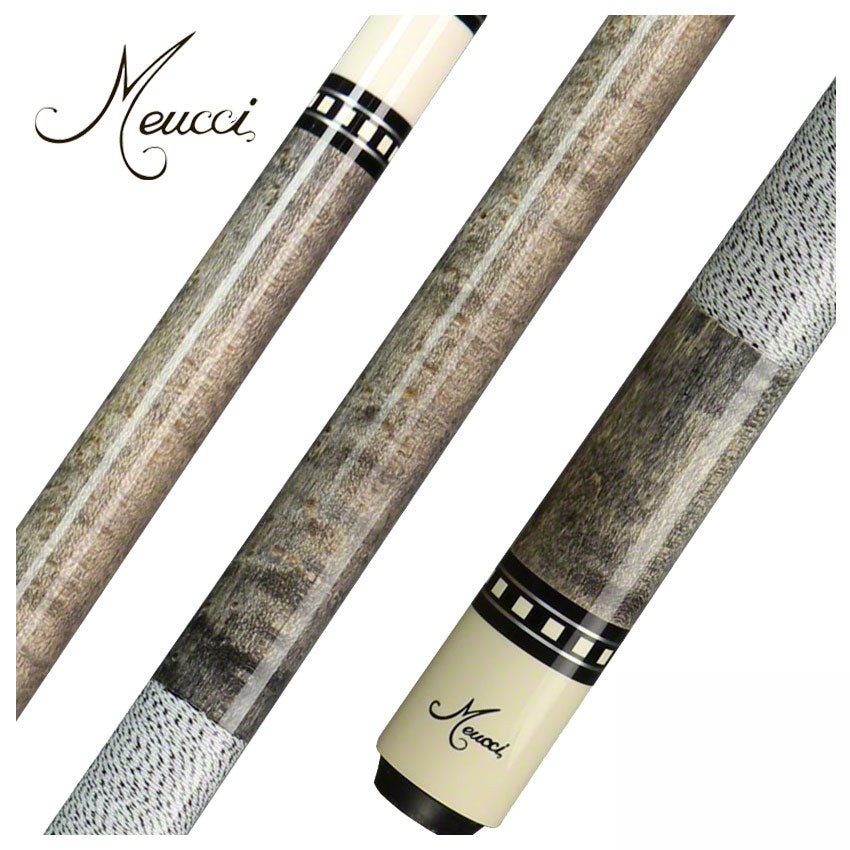 Meucci Grey Stained Maple Pool Cue with Pro Shaft - JSSPRO