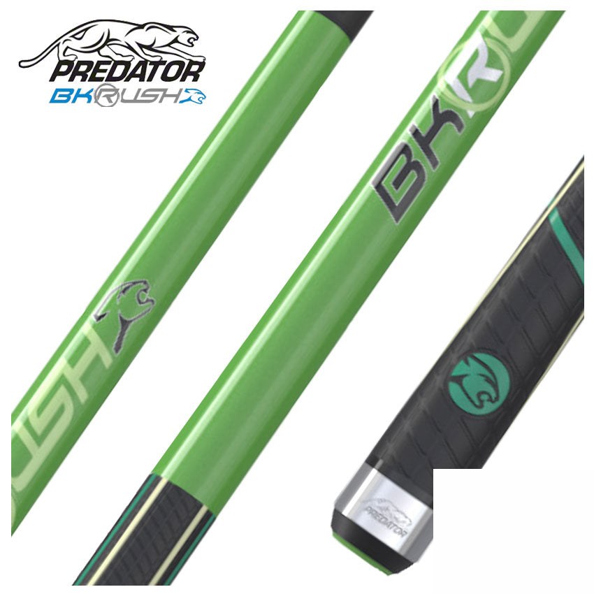 Predator BK Rush Neon Green Break Cue - Sport Wrap